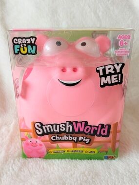 Crazy Fun Smush World Chubby Pig Squishy Fidget Toy - Viral - Five Below
